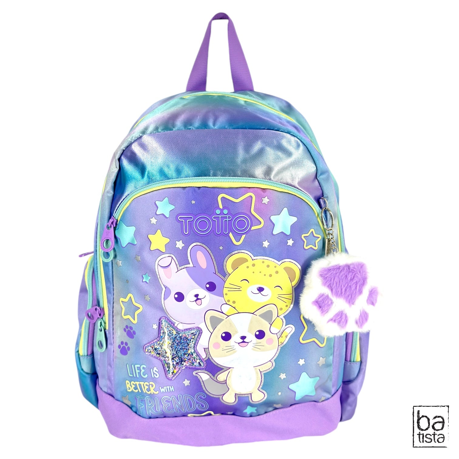 Combo Morral M + Cartuchera + Lonchera Totto Friends 4QK