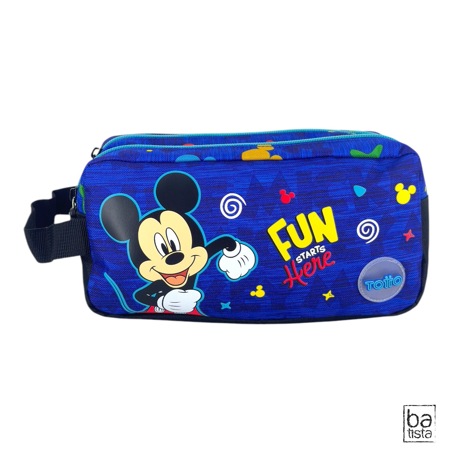 Combo Morral Ruedas + Cartuchera Totto Mickey 9JV