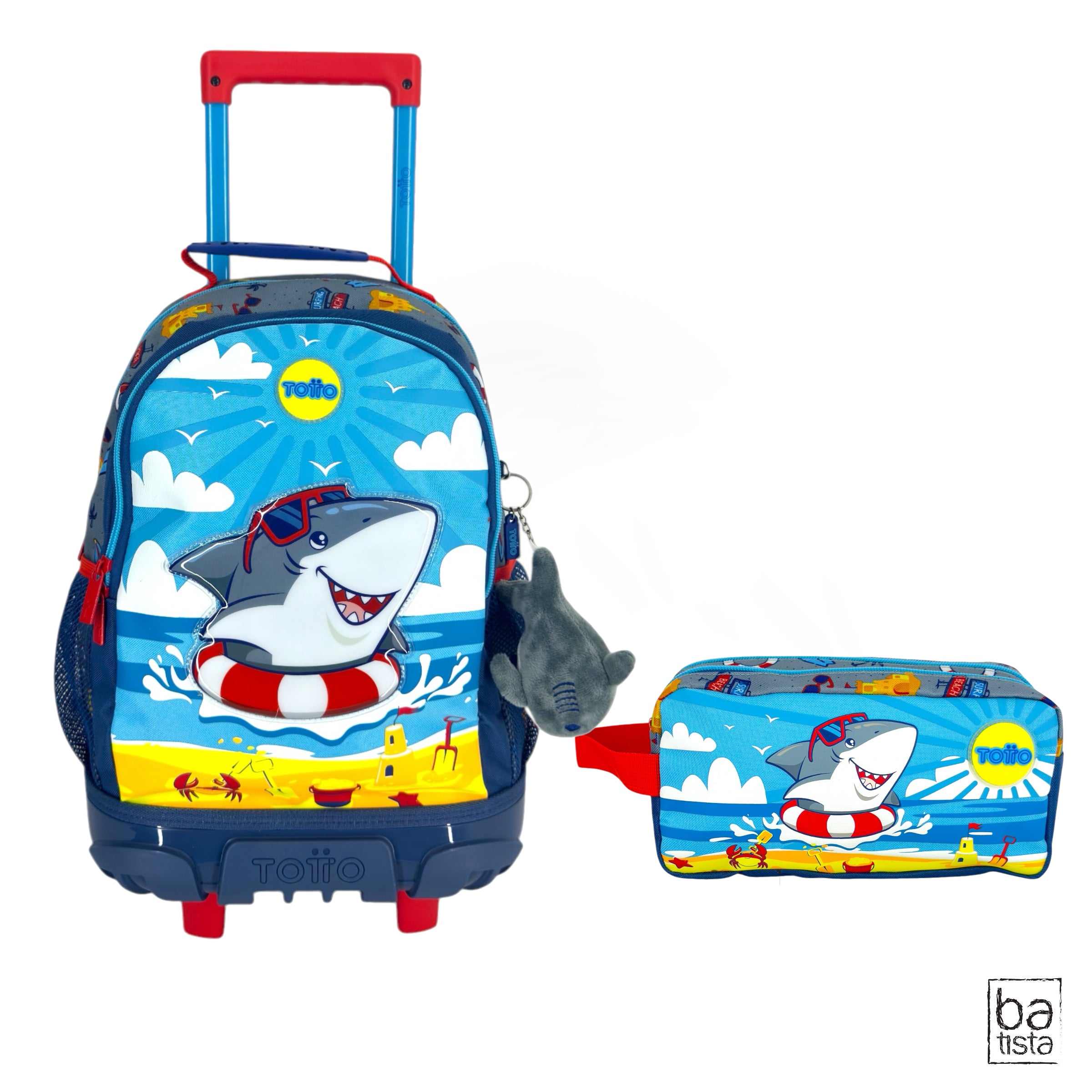 Combo Morral Ruedas + Cartuchera Totto Little Surfer 7Y5