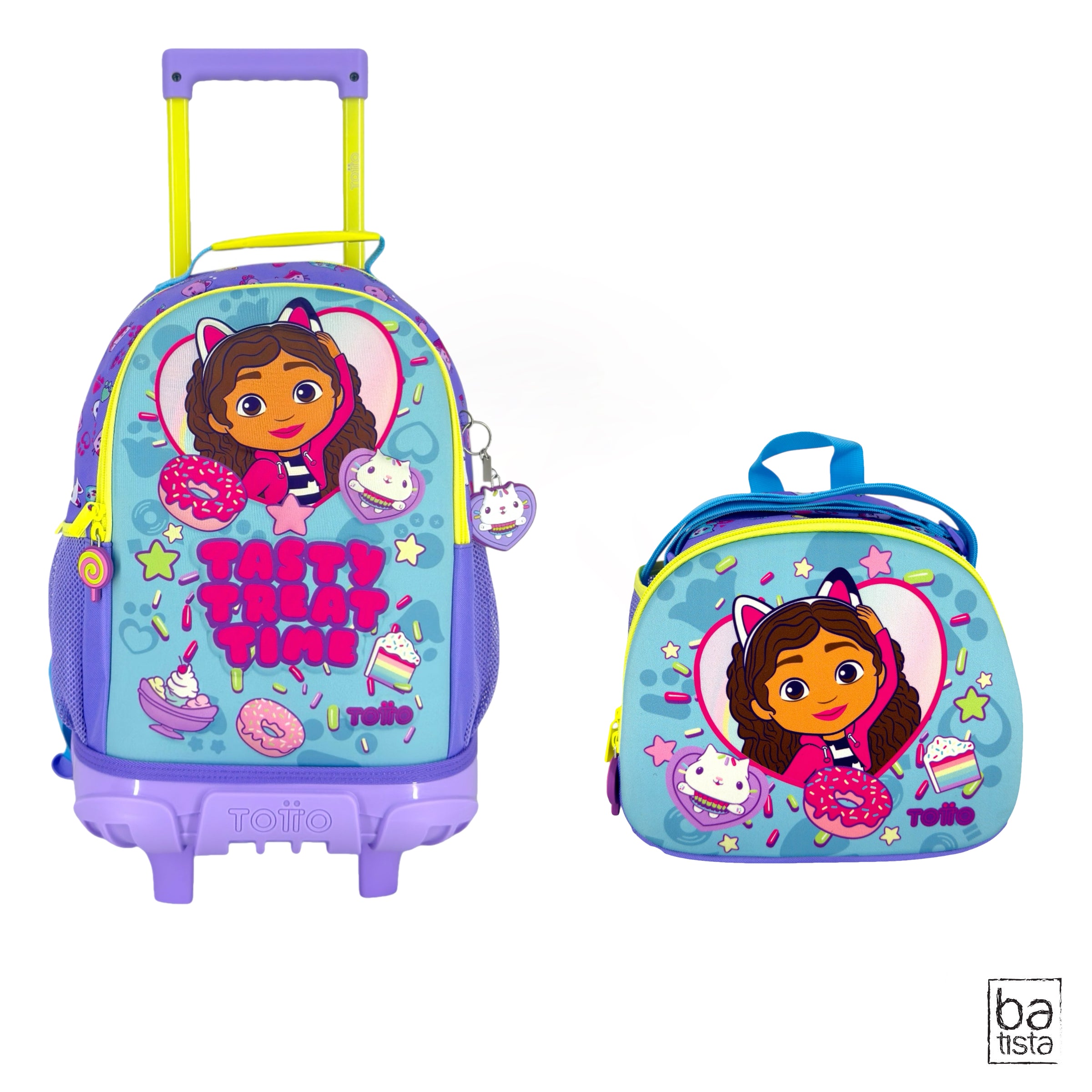 Combo Morral Ruedas + Lonchera Totto Gabby Doll House 9JU