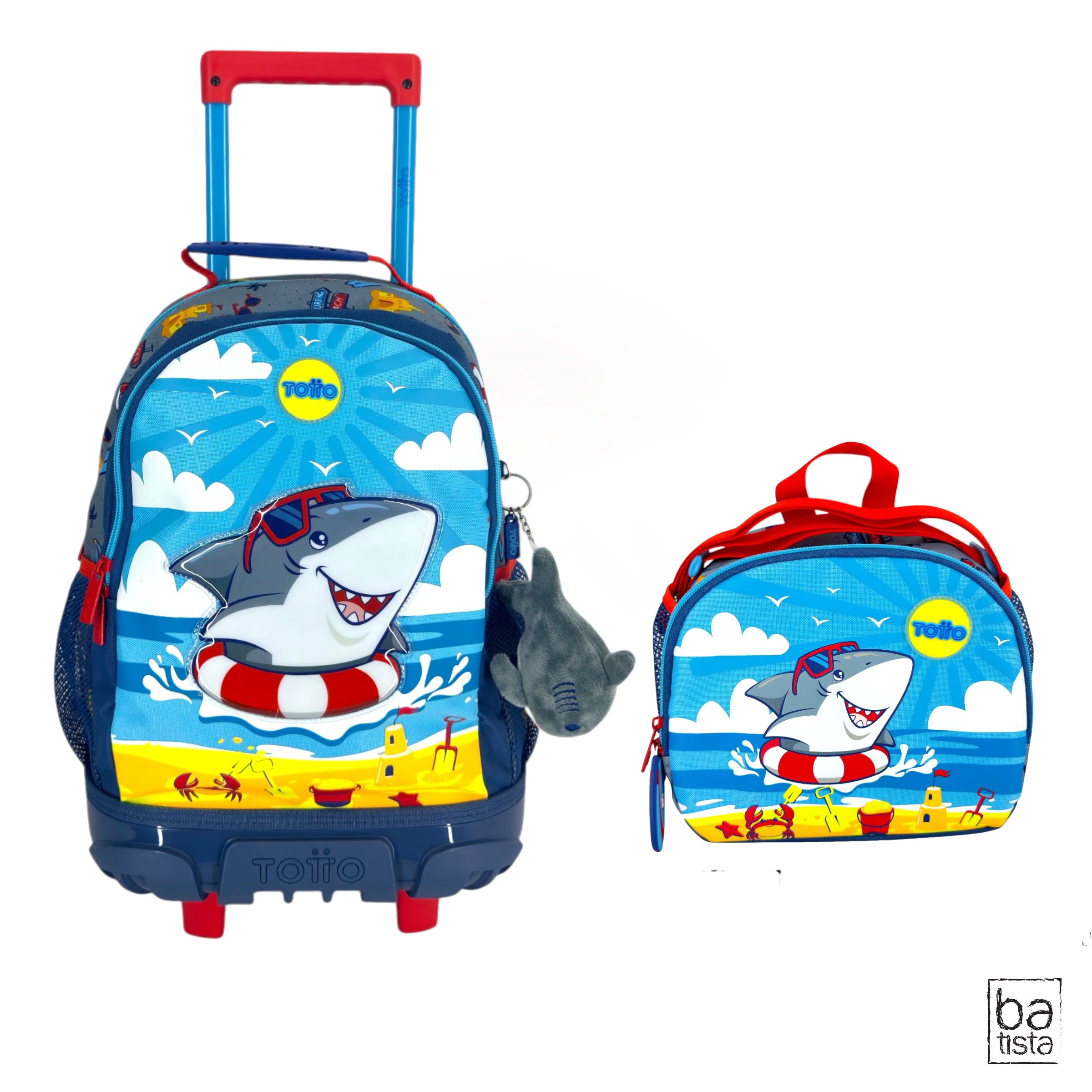 Combo Morral Ruedas + Lonchera Totto Little Surfer 7Y5