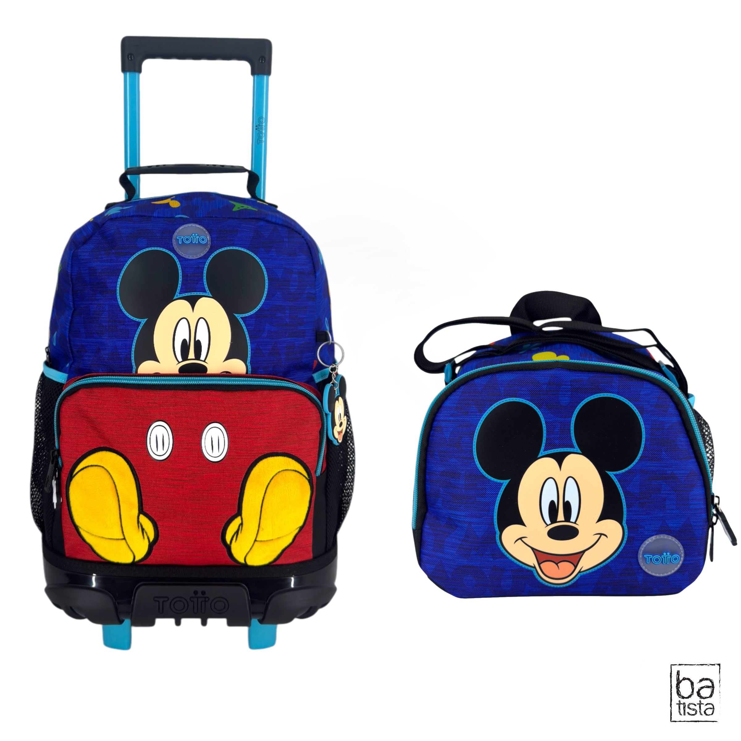 Combo Morral Ruedas + Lonchera Totto Mickey 9JV