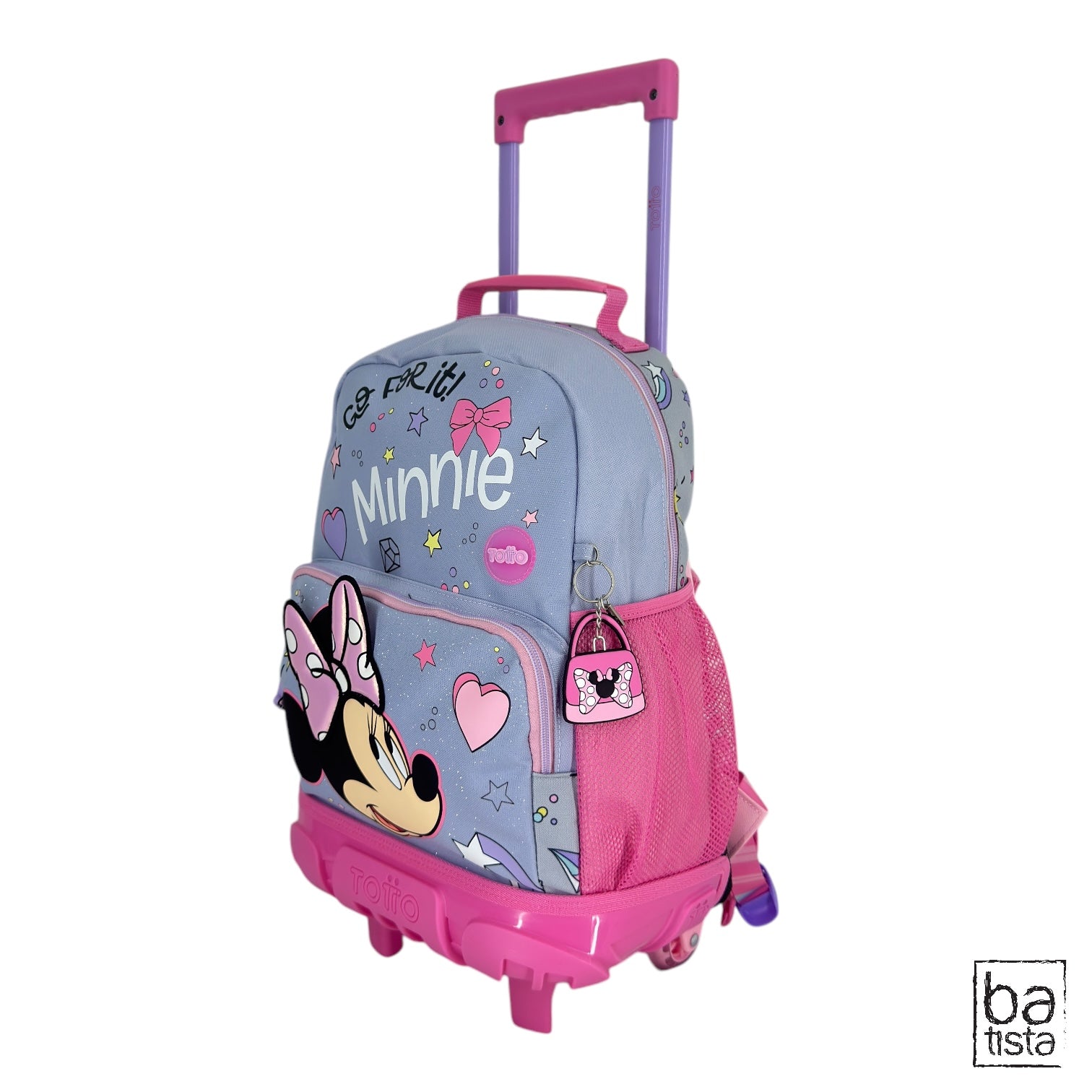 Combo Morral Ruedas + Cartuchera Totto Minnie 6YM