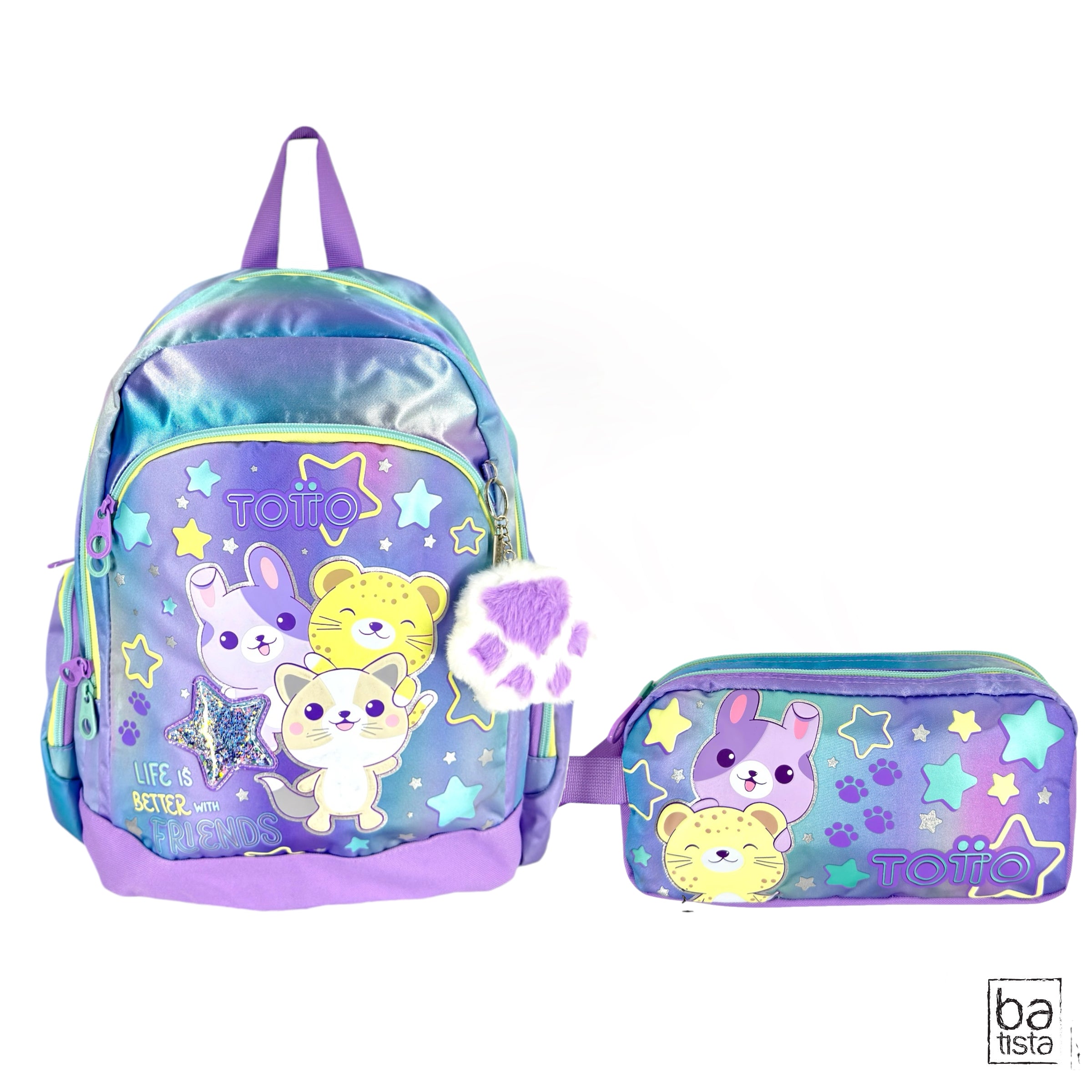 Combo Morral M + Cartuchera Totto Friends 4QK