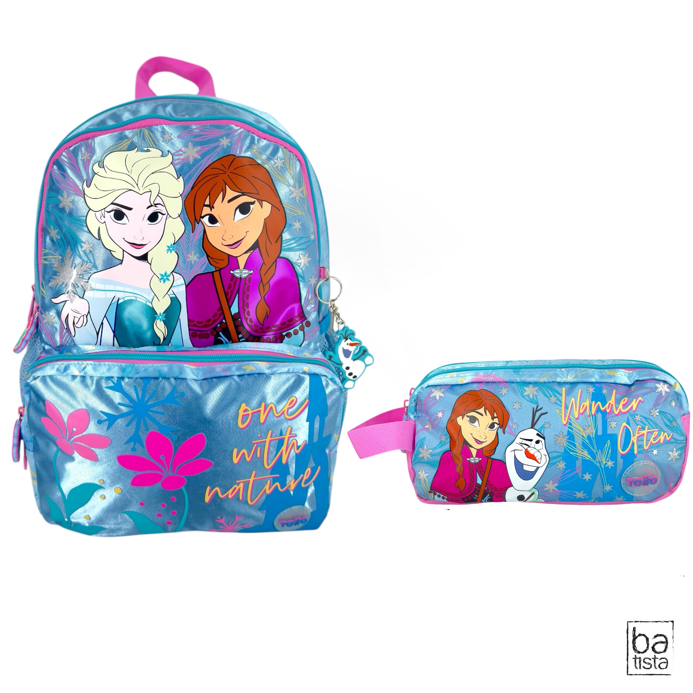 Combo Morral M + Cartuchera Totto Frozen Destiny OJL