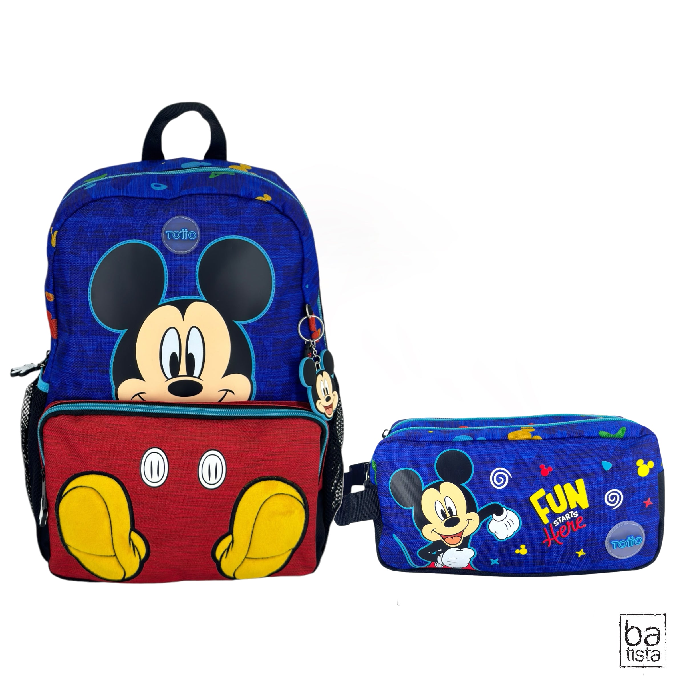 Combo Morral M + Cartuchera Totto Mickey 9JV