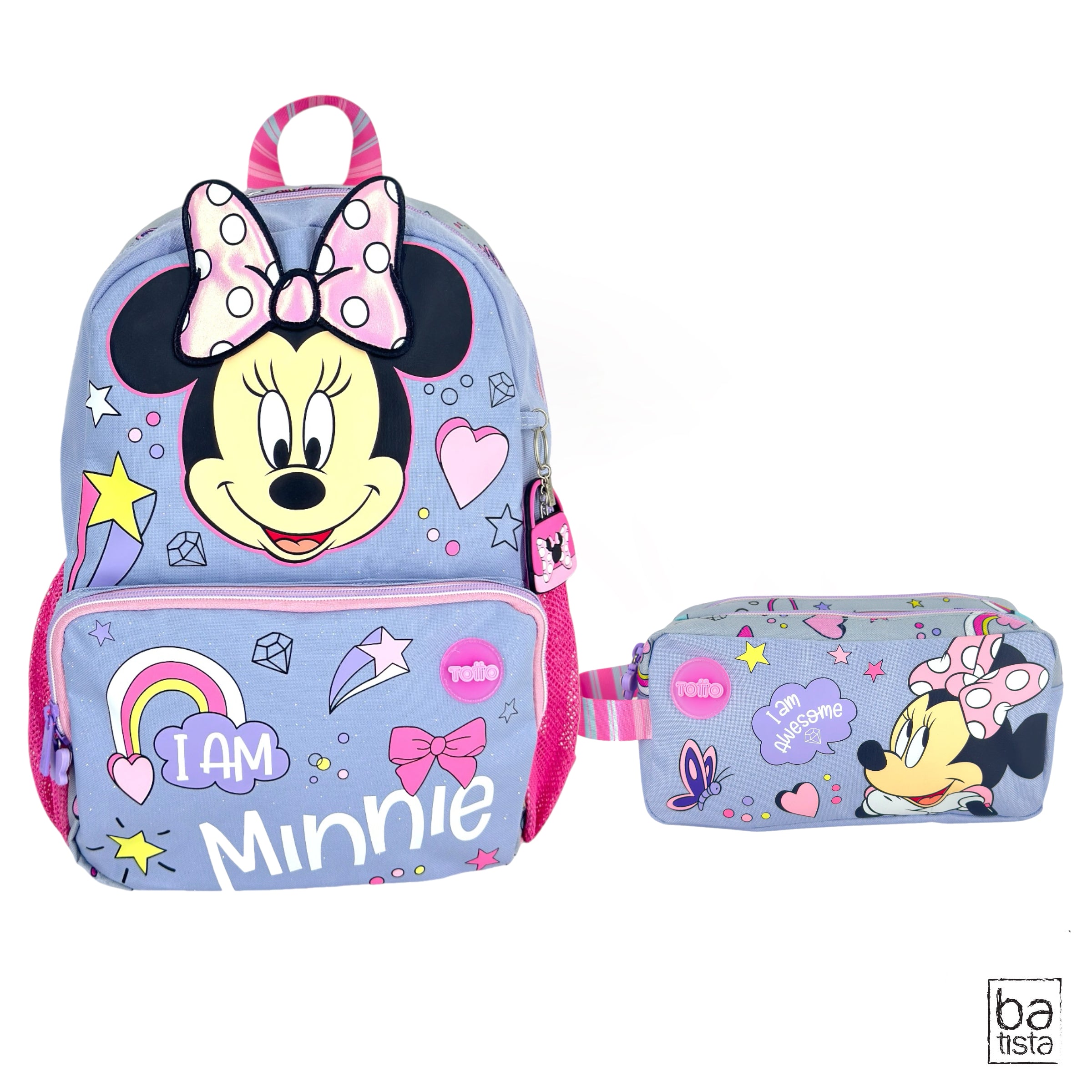 Combo Morral M + Cartuchera Totto Minnie 6YM