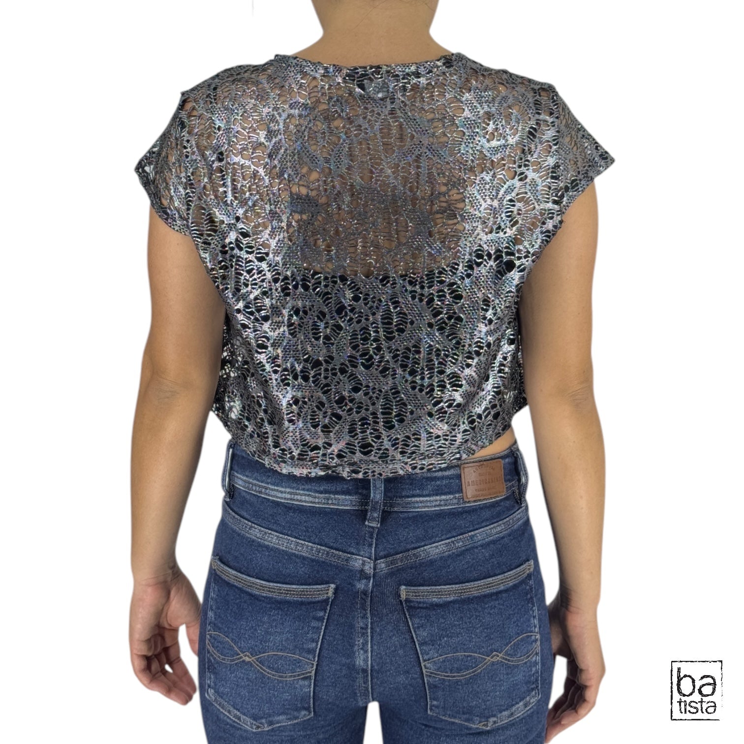 Blusa Ragged PF31113387 Plateado