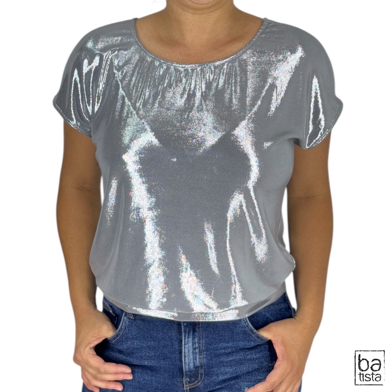 Blusa Ragged PF31113410 Plateado