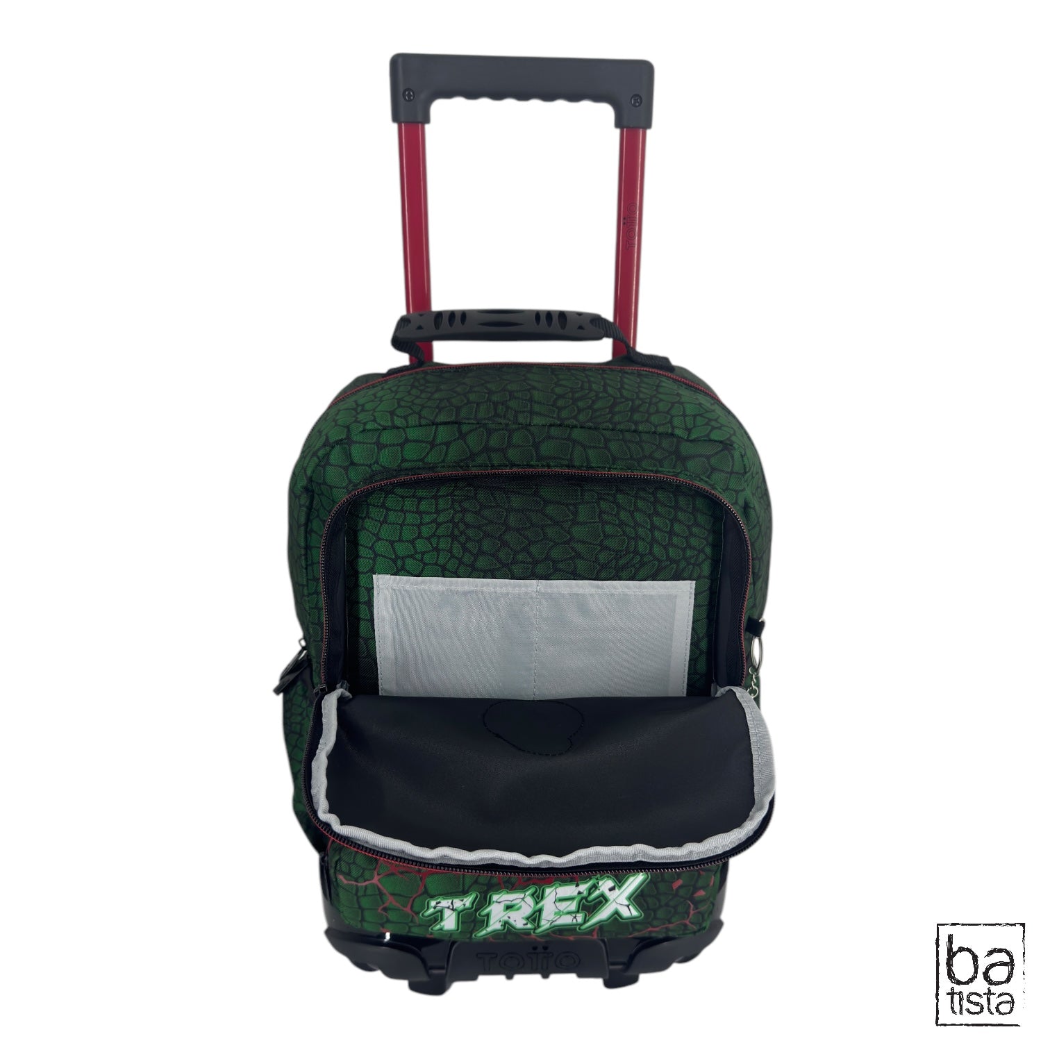 Combo Morral Ruedas + Lonchera Totto Rex Dino 6D7