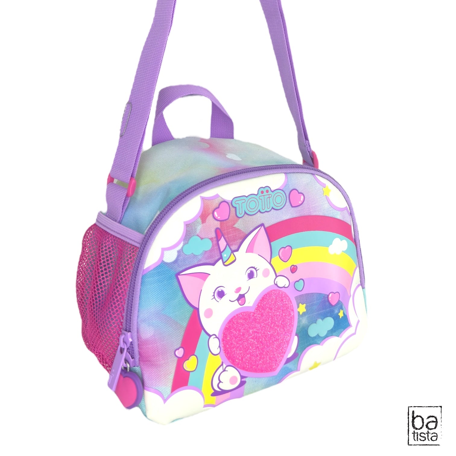 Combo Morral Ruedas + Lonchera Totto Sweety Heart 9JE