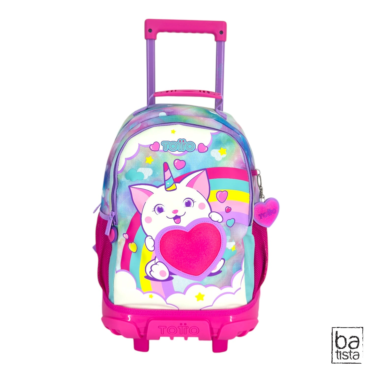 Combo Morral Ruedas + Lonchera Totto Sweety Heart 9JE