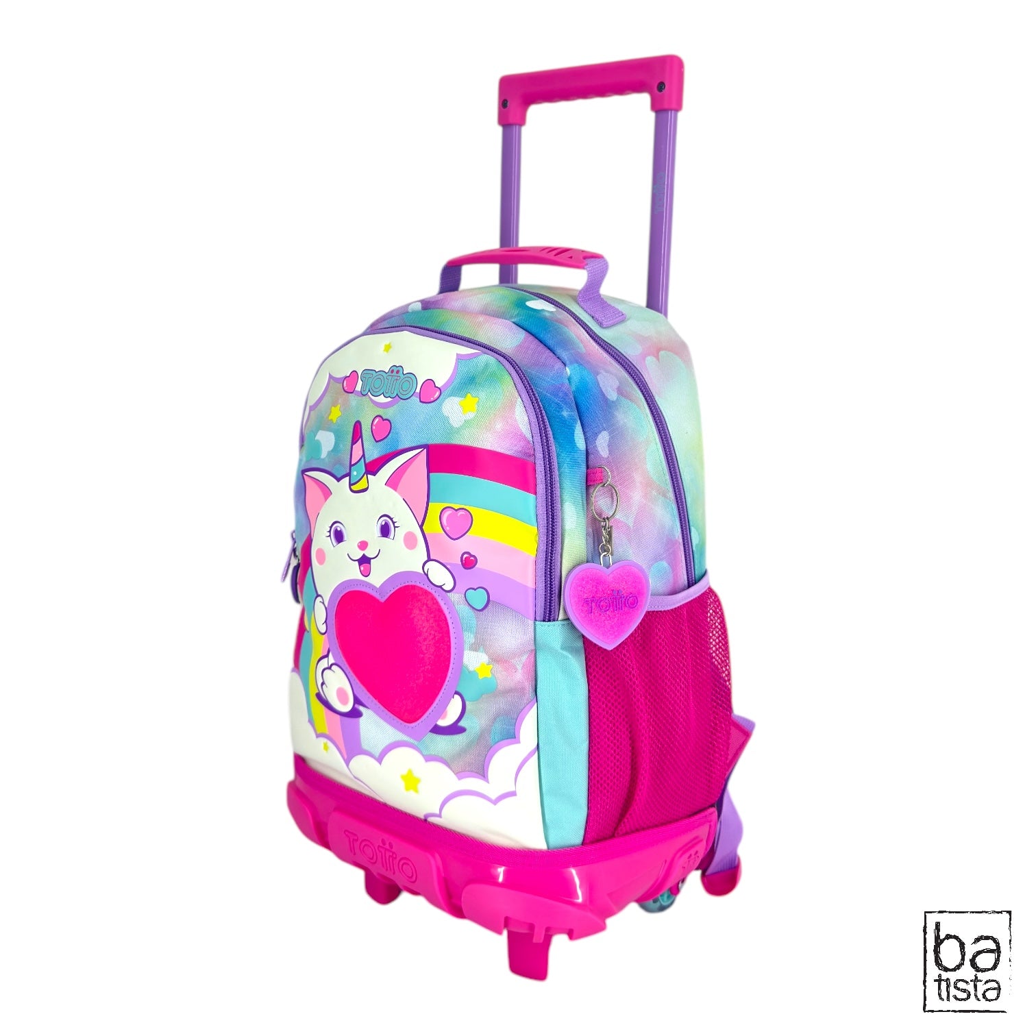 Combo Morral Ruedas + Lonchera Totto Sweety Heart 9JE